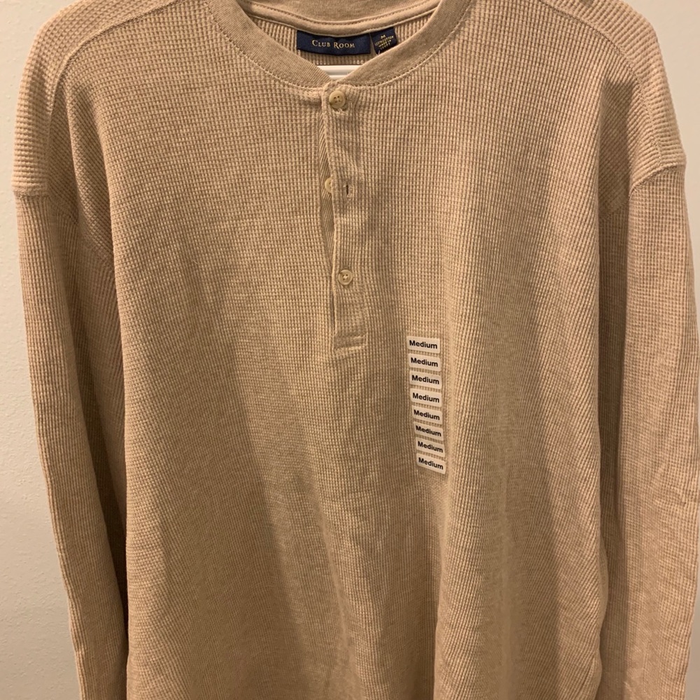 Half Button-Up Shirt for Men (M)